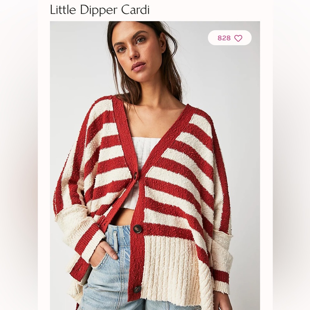 Free People Little Dipper Cardi oversized cardigan XS/S